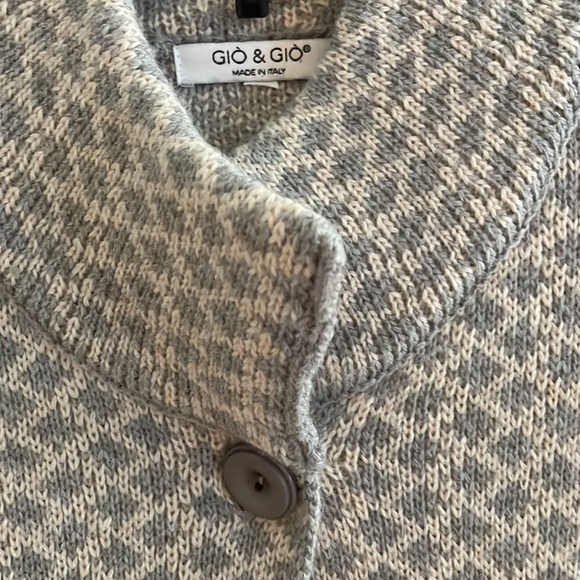 Gio & Gio Italian Wool blend long cardigan coat - Picture 2 of 5